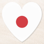 Japan | Japanisches Flaggenherz Untersetzer (Vorderseite)
