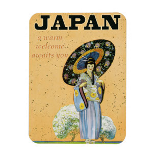 Japan Japanisches Vintage-Reiseposter Magnet