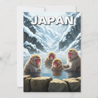 Japan Jigokudani Monkey Park Snow Affen