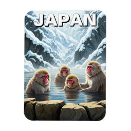 Japan Jigokudani Monkey Park Snow Affen Magnet
