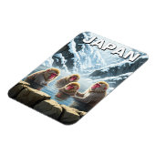 Japan Jigokudani Monkey Park Snow Affen Magnet (Linke Seite)