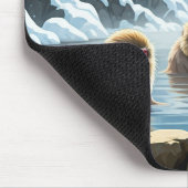 Japan Jigokudani Monkey Park Snow Affen Mousepad (Ecke)