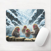 Japan Jigokudani Monkey Park Snow Affen Mousepad (Mit Mouse)