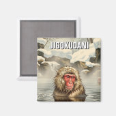 Japan Jigokudani Monkey Park Snow Monkey Magnet (Vorderseite/Rückseite)