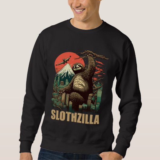 Japan Kaiju Faultier Slothzilla Sweatshirt (Vorderseite)