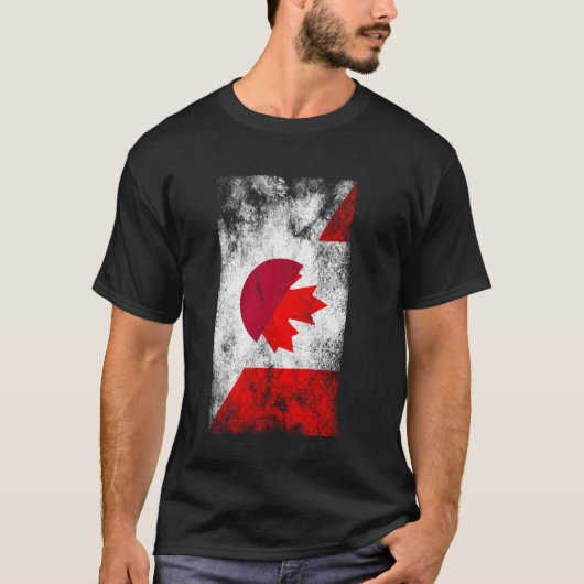 Japan Kanada Flaggen - Japanisch Kanada T-Shirt (Vorderseite)