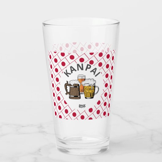JAPAN Kanpai 乾 杯 Great Japanese Beer Glas (Rückseite)