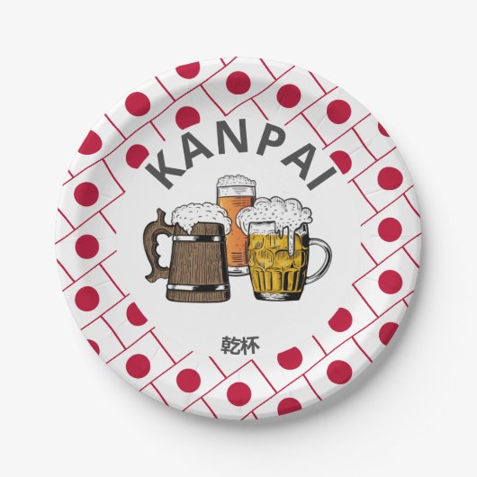 JAPAN Kanpai 乾 杯 Great Japanese Beer Pappteller (Vorderseite)
