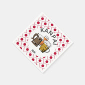 JAPAN Kanpai 乾 杯 großartiges japanisches Bierpapie Serviette (Ecke)