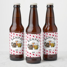 JAPAN Kanpai 乾 杯 Japanisch Bierflaschenetikett