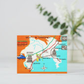 Japan Karte Postkarte (Stehend Vorderseite)