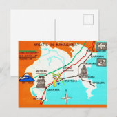 Japan Karte Postkarte (Vorne/Hinten)