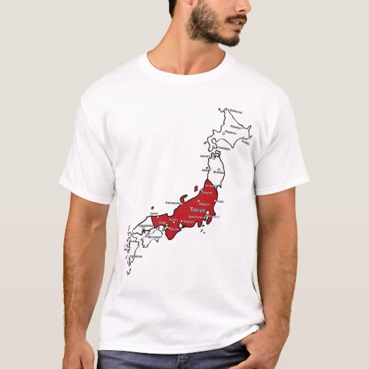 Japan-Karte T-Shirt (Vorderseite)