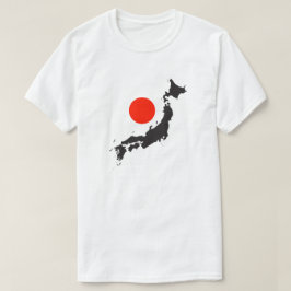 Japan-Karten-Kontur und -kreis T-Shirt