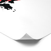 Japan Kartenriss Poster (Ecke)