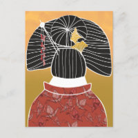 Japan Kimono Yukata Shrine Illustriert