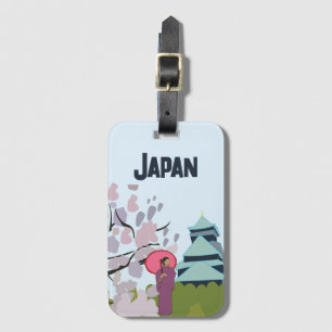 Japan Kirschblüten Geisha Kimono Japan Gepäckanhänger
