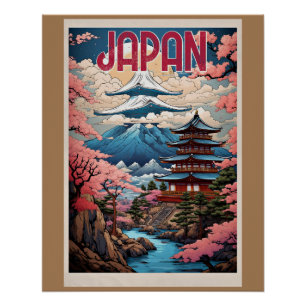 Japan, Kirschblüten, Poster