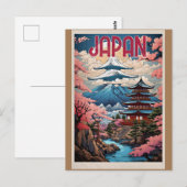 Japan, Kirschblüten, Postkarte (Vorne/Hinten)