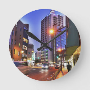 Japan Kitakyushu Town Runde Wanduhr