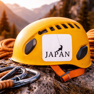 Japan Kletterer Seil Minimalist Silhouette Quadratischer Aufkleber