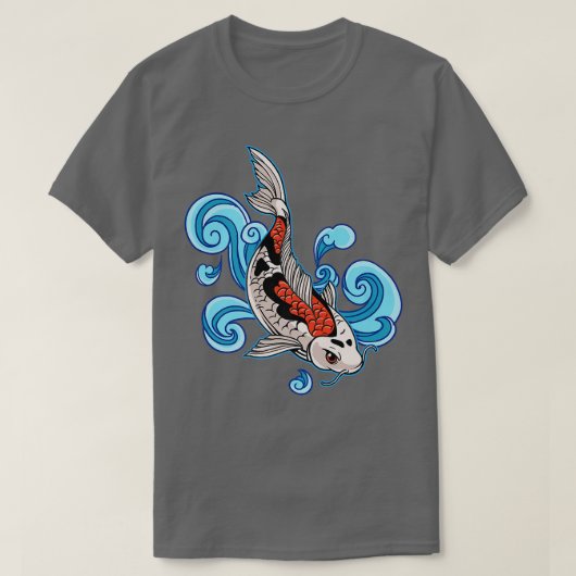 Japan Koi Fisch Japanischer Tattoo T-Shirt (Design vorne)