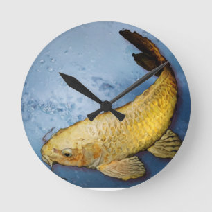 Japan koi fish runde wanduhr