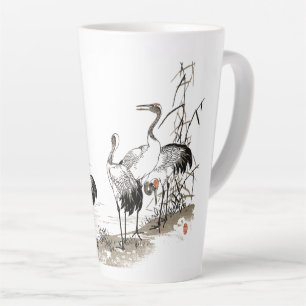Japan Kranich Vögel Tier Feuchtgebiete Latte Tasse