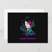 Japan Kultur - Geisha Postkarte (Vorne/Hinten)