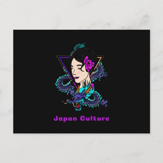 Japan Kultur - Geisha Postkarte (Vorderseite)