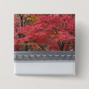 Japan, Kyoto, Autumn Color at Eikando Temple Button