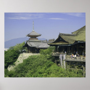 Japan, Kyoto, der Blick aus dem Kiyomizu-Tempel Poster