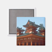 Japan, Kyoto, der farbenfrohe Heian Jingu-Tempel, Magnet (Vorderseite/Rückseite)