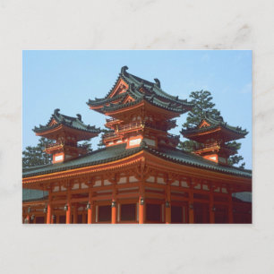 Japan, Kyoto, Farbtempel Heian Jingu, Postkarte