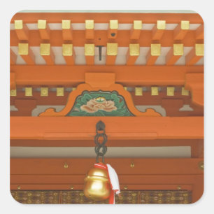 Japan, Kyoto, Fushimi, Inari Grand Shrine Quadratischer Aufkleber