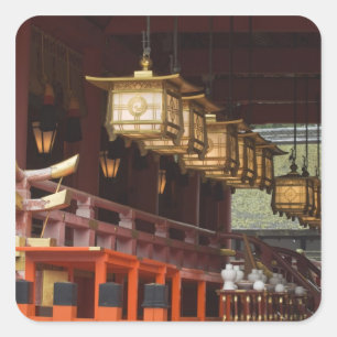 Japan, Kyoto, Fushimi, Inari Großer Schrein 2 Quadratischer Aufkleber