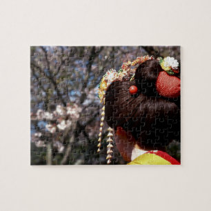 Japan, Kyoto. Hinteransicht nahe von geisha's Puzzle