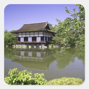 Japan, Kyoto, Japanischer Garten des Heian-Schrein Quadratischer Aufkleber