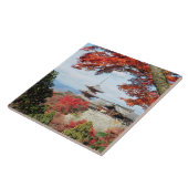 Japan, Kyoto. Kiyomizu-Tempel in Herbstfarbe Fliese (Seite)