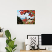 Japan, Kyoto. Kiyomizu-Tempel in Herbstfarbe Poster (Heimbüro)