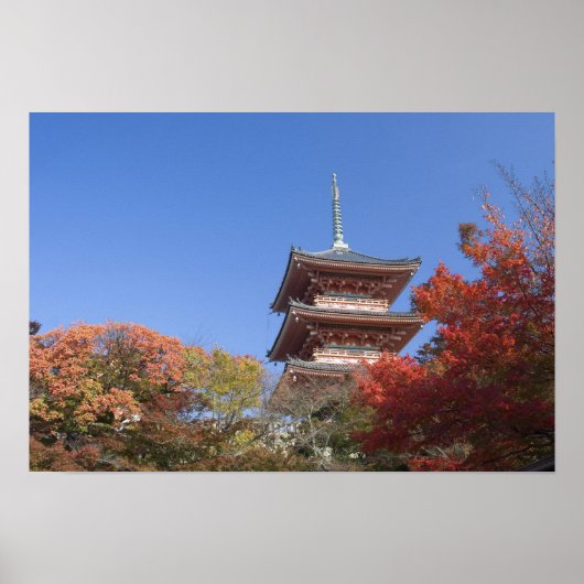 Japan, Kyoto, Pagode im Herbst Poster (Vorne)