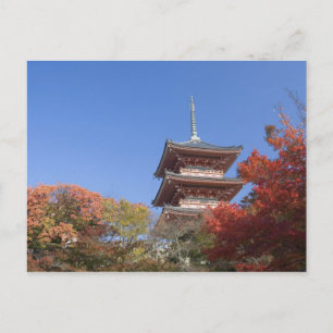 Japan, Kyoto, Pagode im Herbst Postkarte