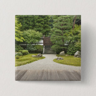 Japan, Kyoto, Sennyuji-Tempelgarten Button