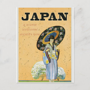 Japan Lady Vintage Travel Postcard Postkarte