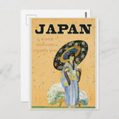 Japan Lady Vintage Travel Postcard Postkarte (Vorne/Hinten)
