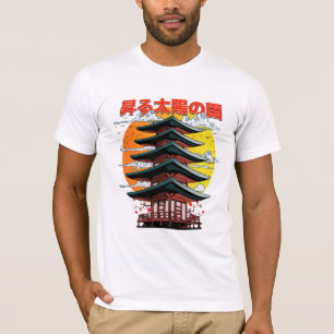 Japan, Land des aufgehenden Sonnentempel-Logos T-Shirt