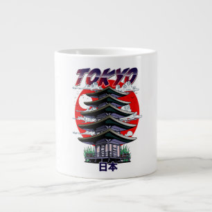 Japan, Land des aufgehenden Sonnentempels Logo Rie Jumbo-Tasse