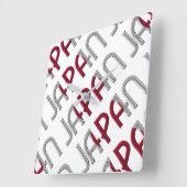 Japan Land Japanische Flaggenfarben Typografie Quadratische Wanduhr (Winkel)