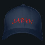 Japan-Ländername Bestickte Baseballkappe<br><div class="desc">Japan-Ländername-gestickte Baseballmütze.</div>