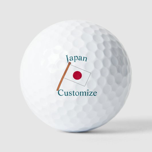 Japan Landesflagge Thunder_Cove Golfball (Vorderseite)